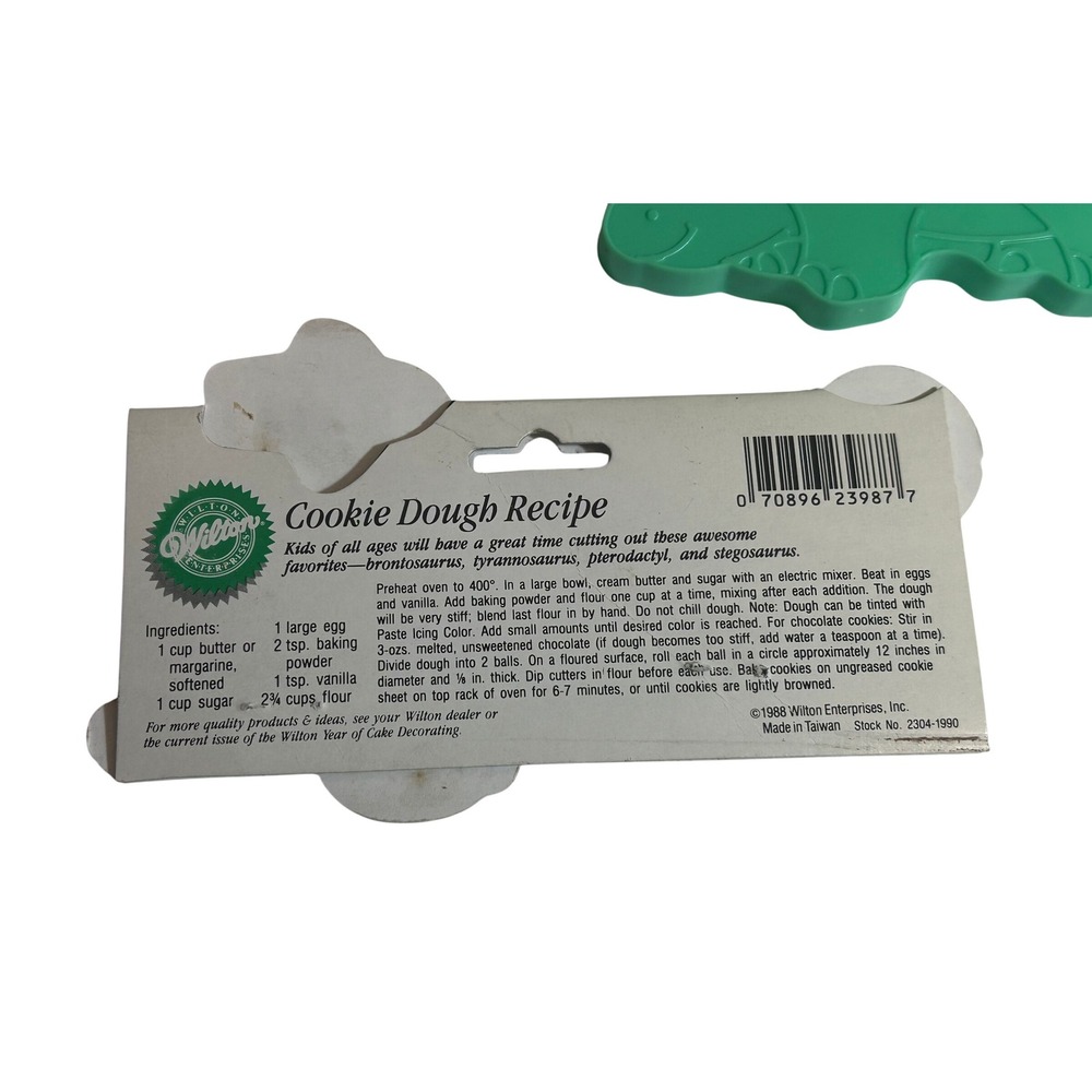 Vintage Wilton Dinosaur Cookie Cutters Set of Four 1988 - Picture 3 of 7